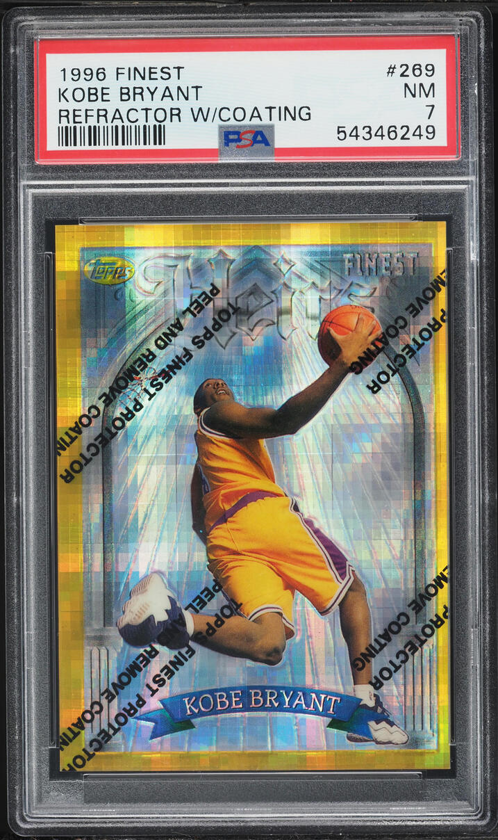 1996 Finest Gold Refractor w/ Coating Kobe Bryant ROOKIE #269 PSA 7 NRMT - Photo 1