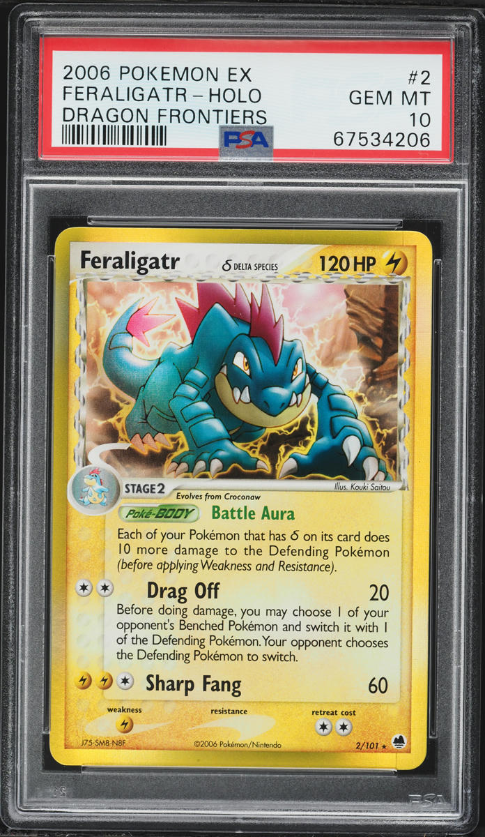 2006 Pokemon EX Dragon Frontiers Holo Feraligatr #2 PSA 10 GEM MINT