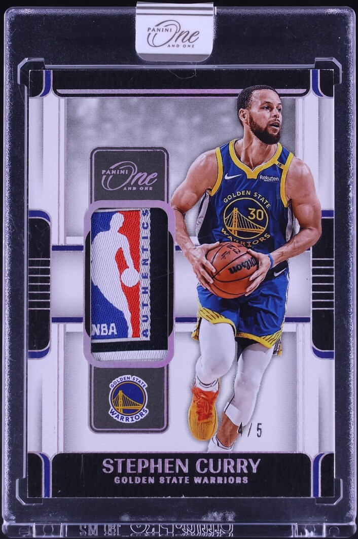 2024 Panini One And One Tags Stephen Curry LAUNDRY TAG LOGOMAN PATCH /5 #LTA-CUR
