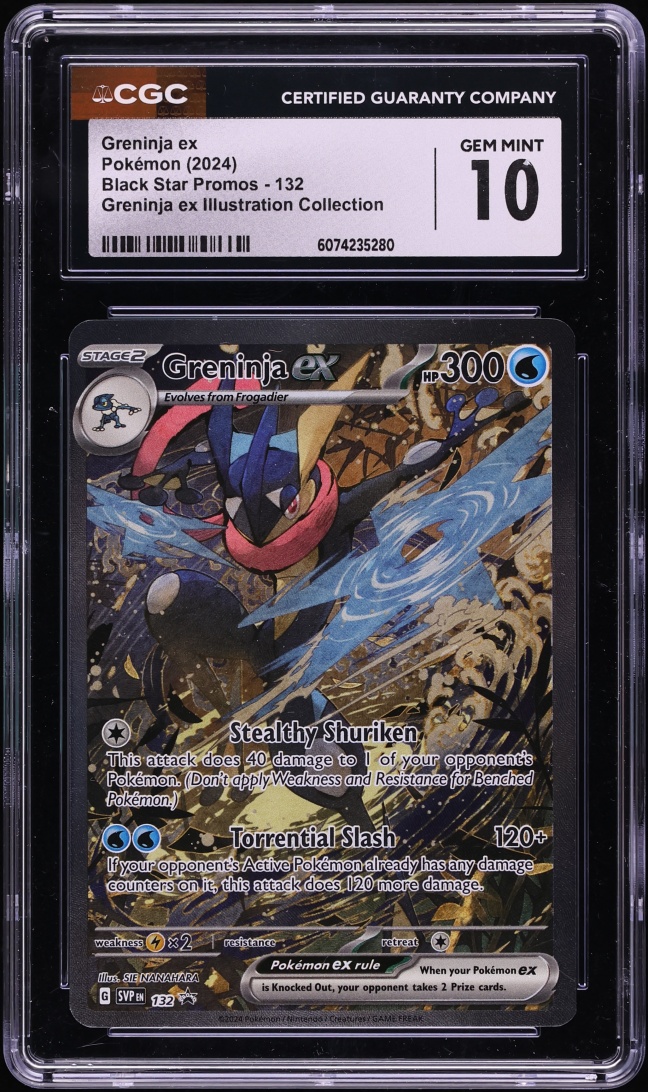 2024 Pokemon Scarlet & Violet Promo Illustration Collection Alt Art Greninja ex #132 CGC 10 GEM