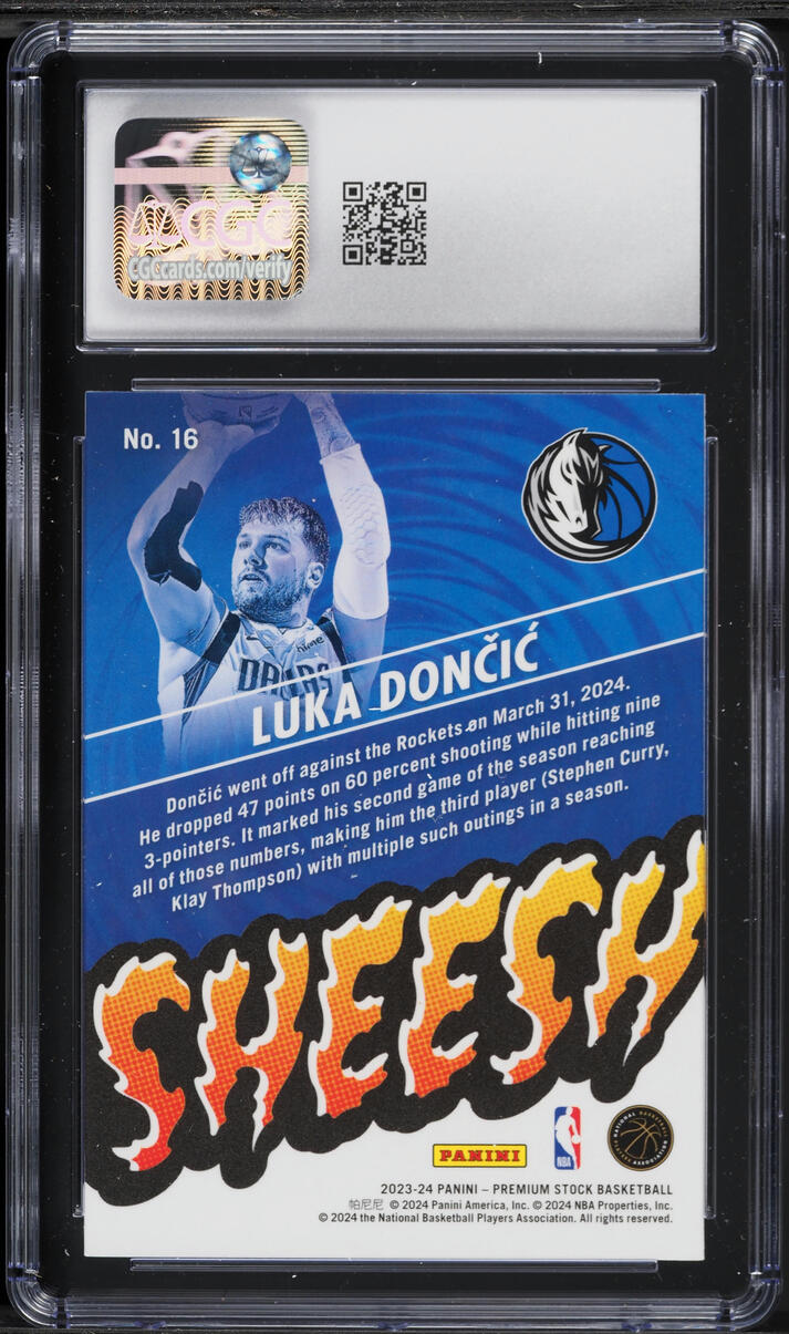 2023 Panini Premium Stock Sheesh Luka Doncic #16 CGC 10 GEM MINT
