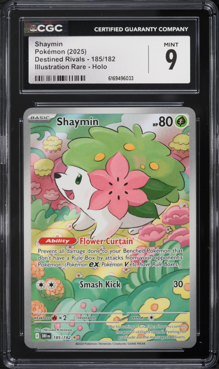 2025 Pokemon Scarlet & Violet Destined Rivals IR Shaymin #185 CGC 9 MINT