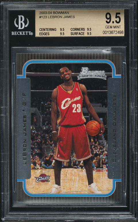 2003 Fleer E-X LeBron James ROOKIE #102 BGS 9.5 GEM MINT on