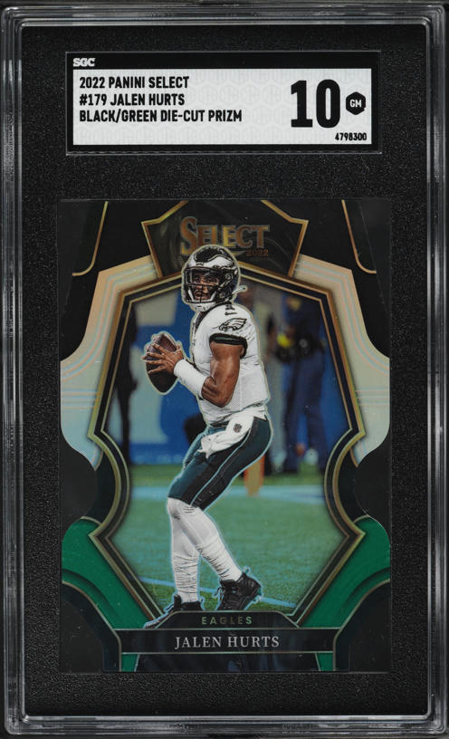 2022 Select Club Level Neon Green Prizm Die-Cut Jalen Hurts /299