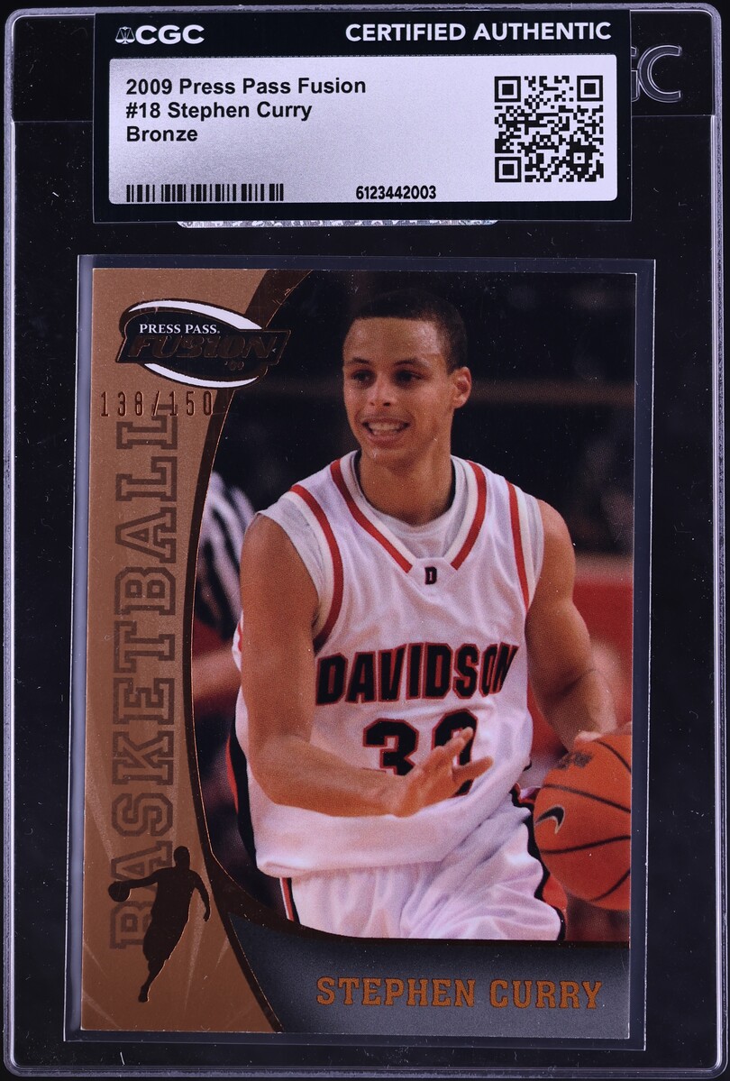 2009 Press Pass Fusion Bronze Stephen Curry ROOKIE /150 #18 CGC AUTH