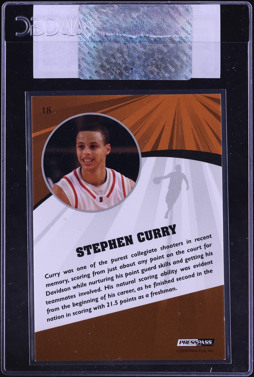 2009 Press Pass Fusion Bronze Stephen Curry ROOKIE /150 #18 CGC AUTH