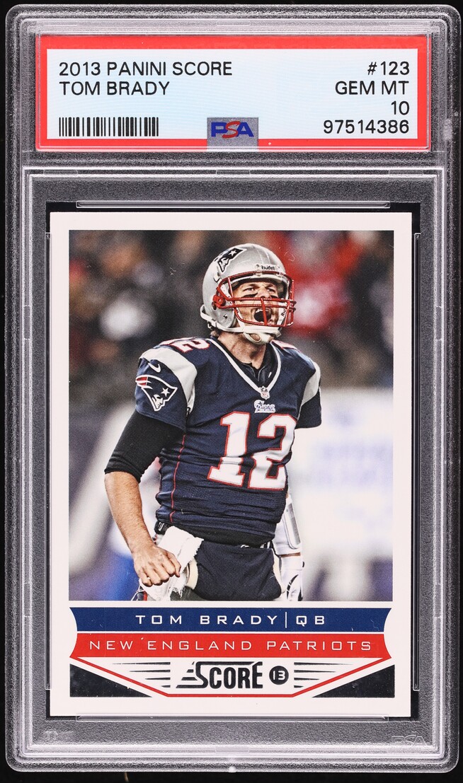 2013 Score Football Tom Brady #123 PSA 10 GEM MINT