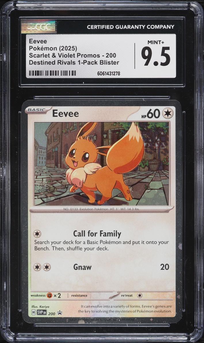 2025 Pokemon Scarlet & Violet Promo Destined Rivals Eevee #200 CGC 9.5 MINT+
