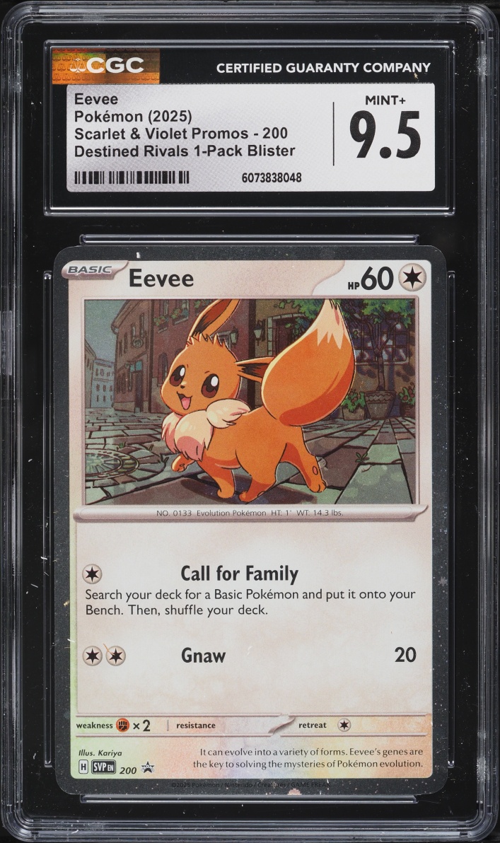 2025 Pokemon Scarlet & Violet Black Star Promo Destined Rivals Eevee #200 CGC 9.5 MINT+