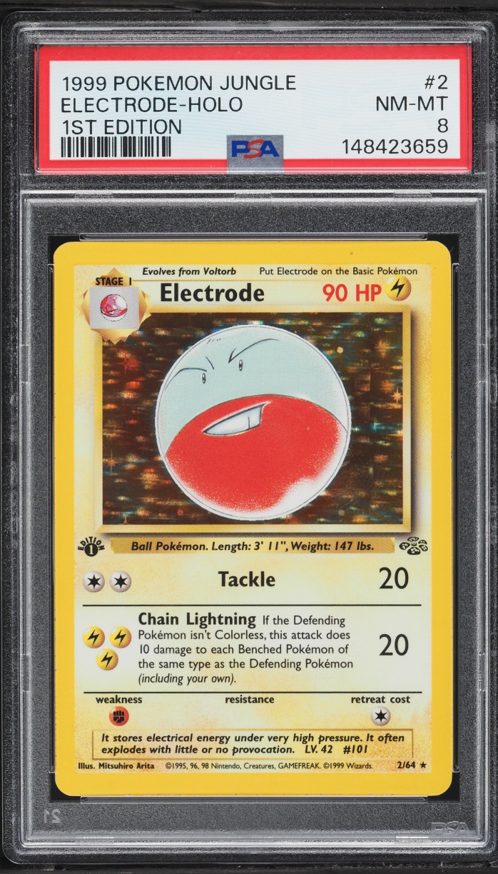 1999 Pokemon Jungle 1st Edition Holo Electrode #2 PSA 8 NM-MT