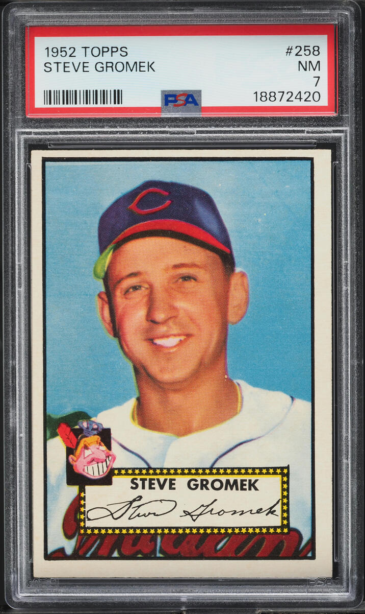 1952 Topps Steve Gromek #258 PSA 7 NRMT