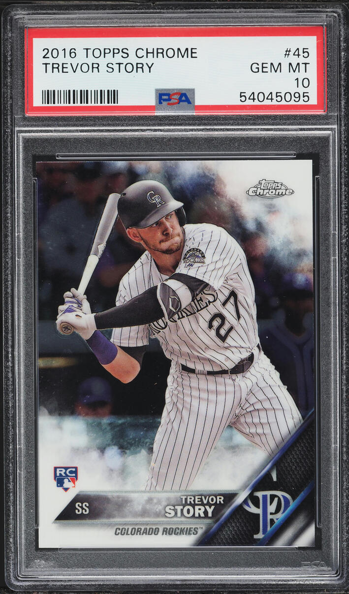 2016 Topps Chrome Trevor Story ROOKIE #45 PSA 10 GEM MINT