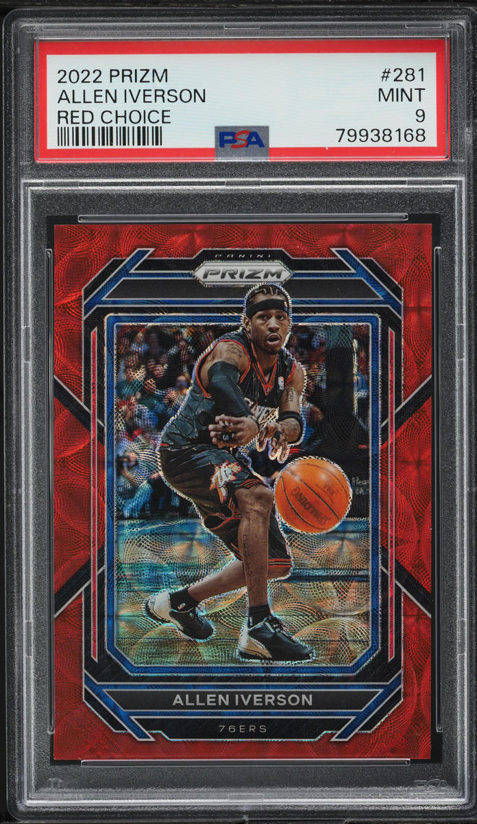 2022 Panini Prizm Red Choice Allen Iverson /88 #281 PSA 9 MINT