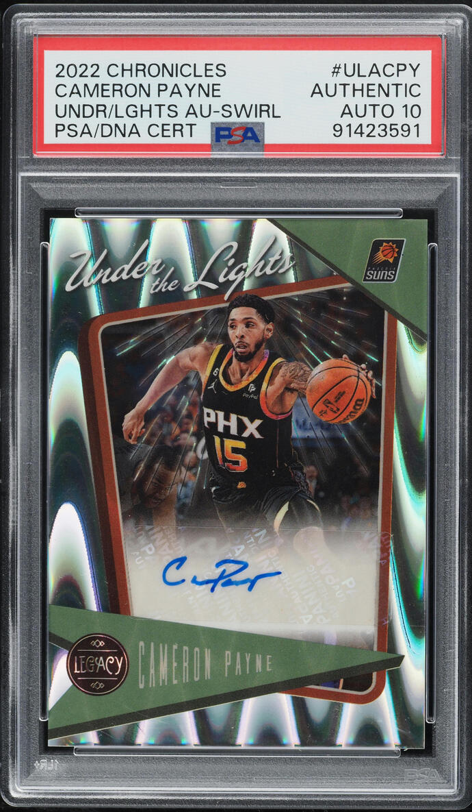 2022 Panini Chronicles Legacy Swirl Cameron Payne AUTO DNA 10 /25 PSA AUTH