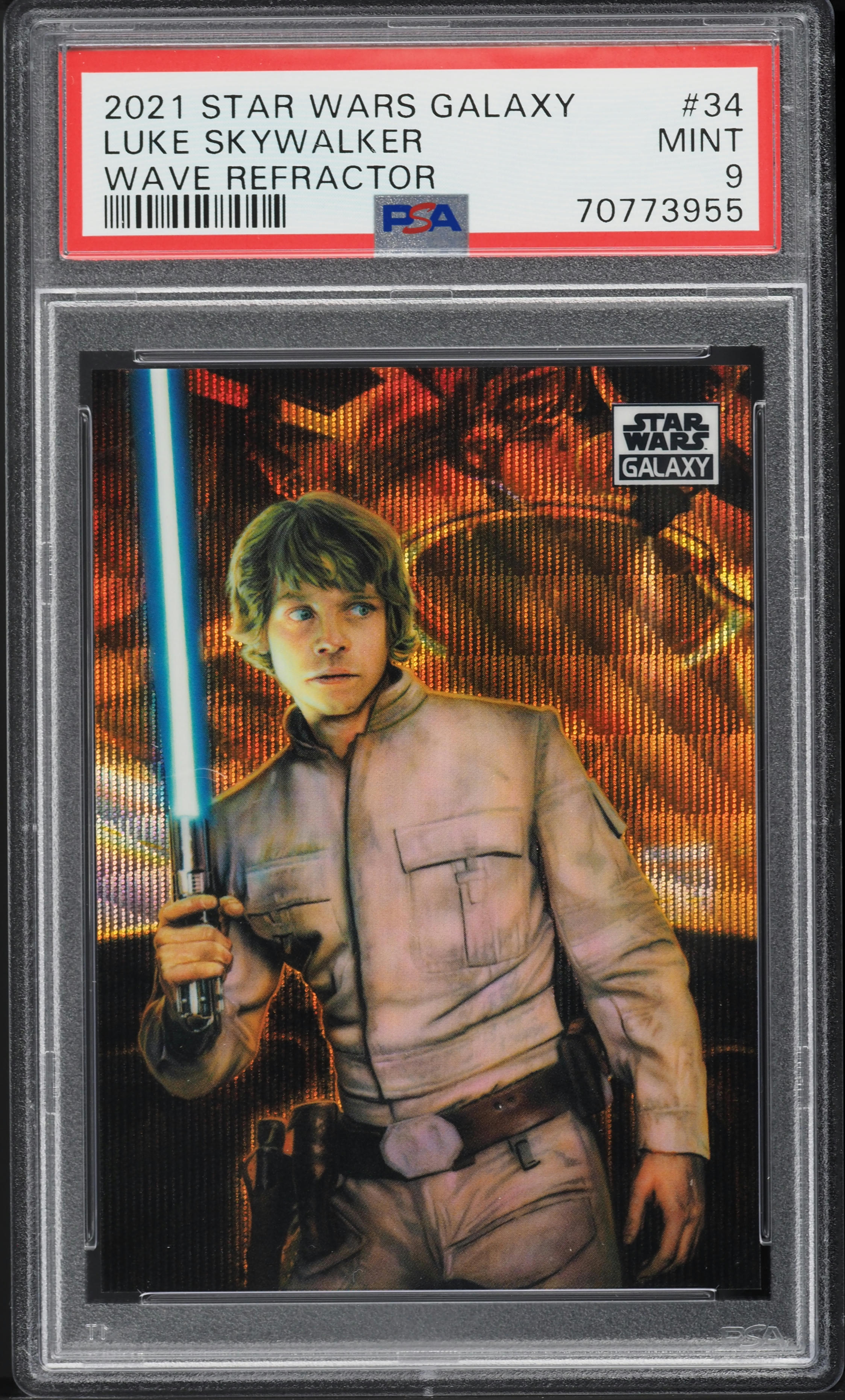 2021 Topps Chrome Star Wars Galaxy Wave Refractor Luke Skywalker