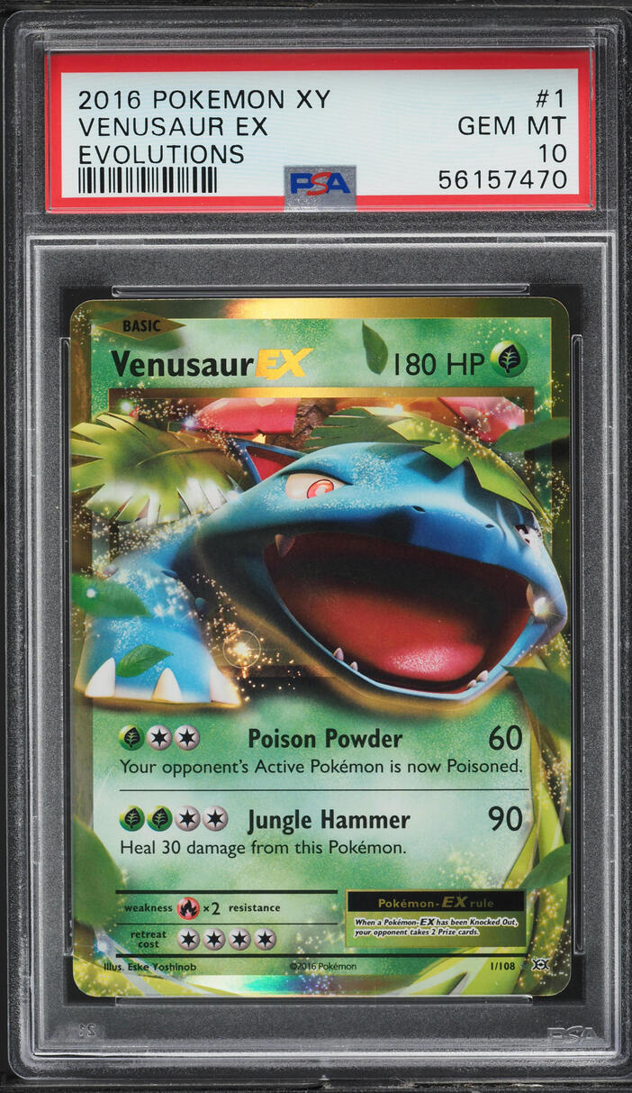 2016 Pokemon XY Evolutions Venusaur EX #1 PSA 10 GEM MINT