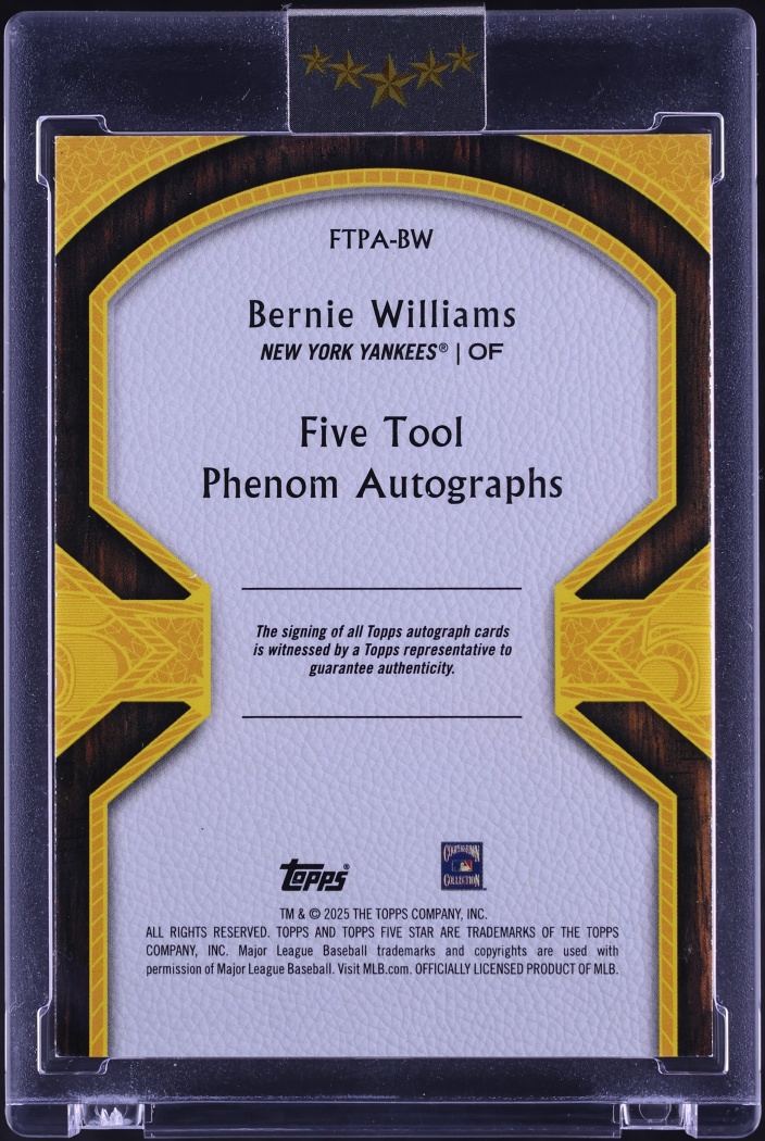 2025 Topps Five Star Five Tool Phenom Bernie Williams AUTO /50 #FTPA-BW