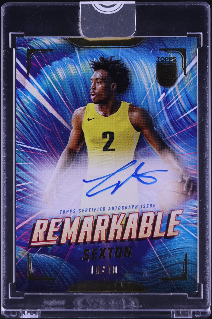 2023 Topps Three Re-Markable Gold Collin Sexton ROOKIE AUTO /10 #RM-CS