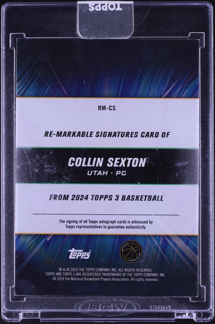 2023 Topps Three Re-Markable Gold Collin Sexton ROOKIE AUTO /10 #RM-CS
