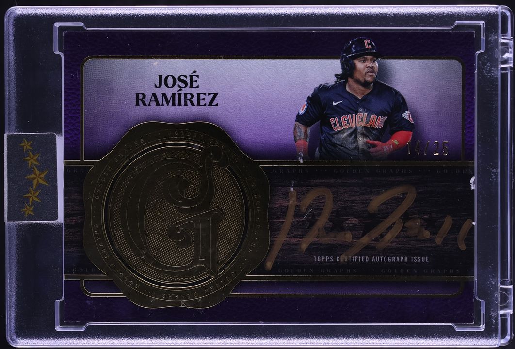 2025 Topps Five Star Golden Graphs Purple Jose Ramirez AUTO /25 #GG-JRA