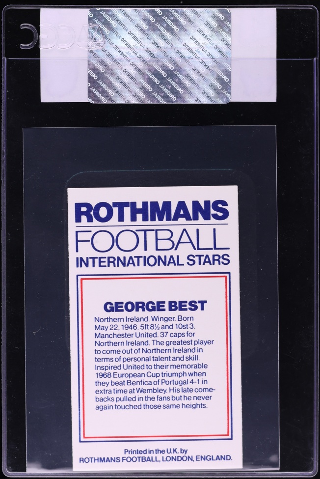 1984 Rothmans Ltd. Football International Stars George Best CGC AUTH