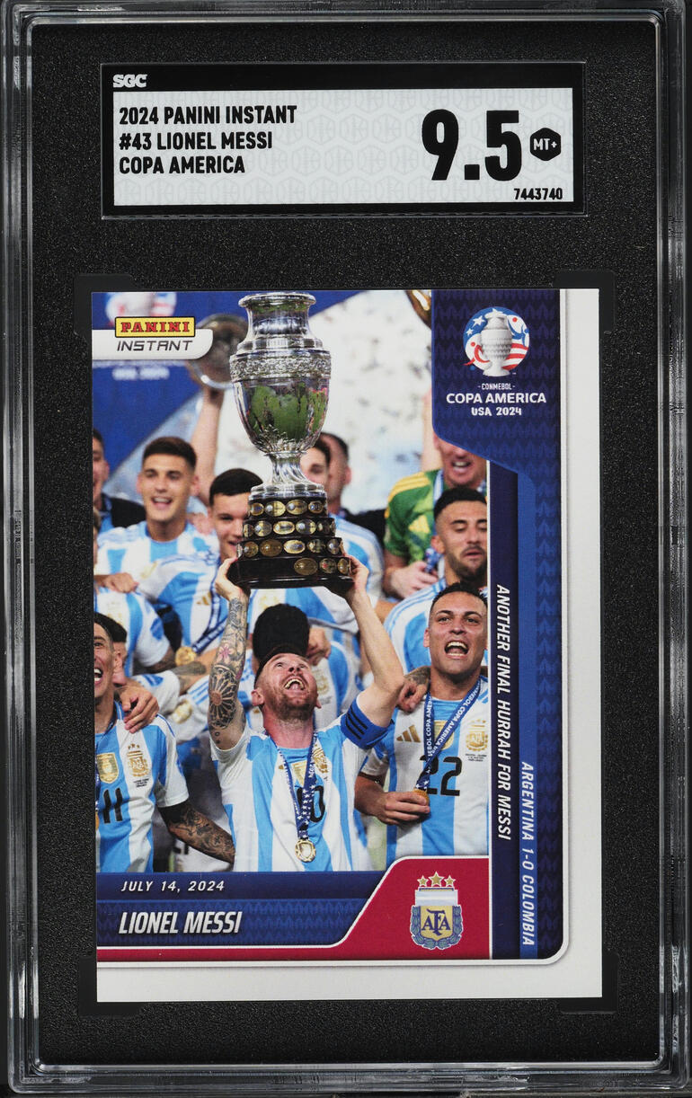 2024 Panini Instant Copa America Lionel Messi #43 SGC 9.5 MINT+