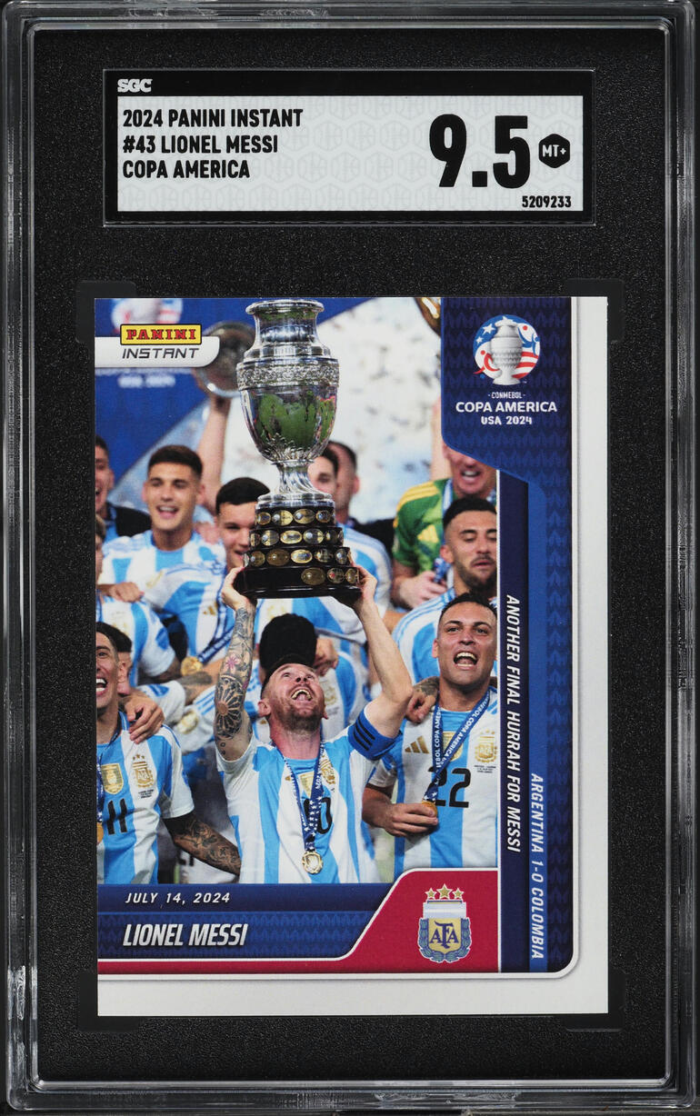 2024 Panini Instant Copa America Lionel Messi #43 SGC 9.5 MINT+
