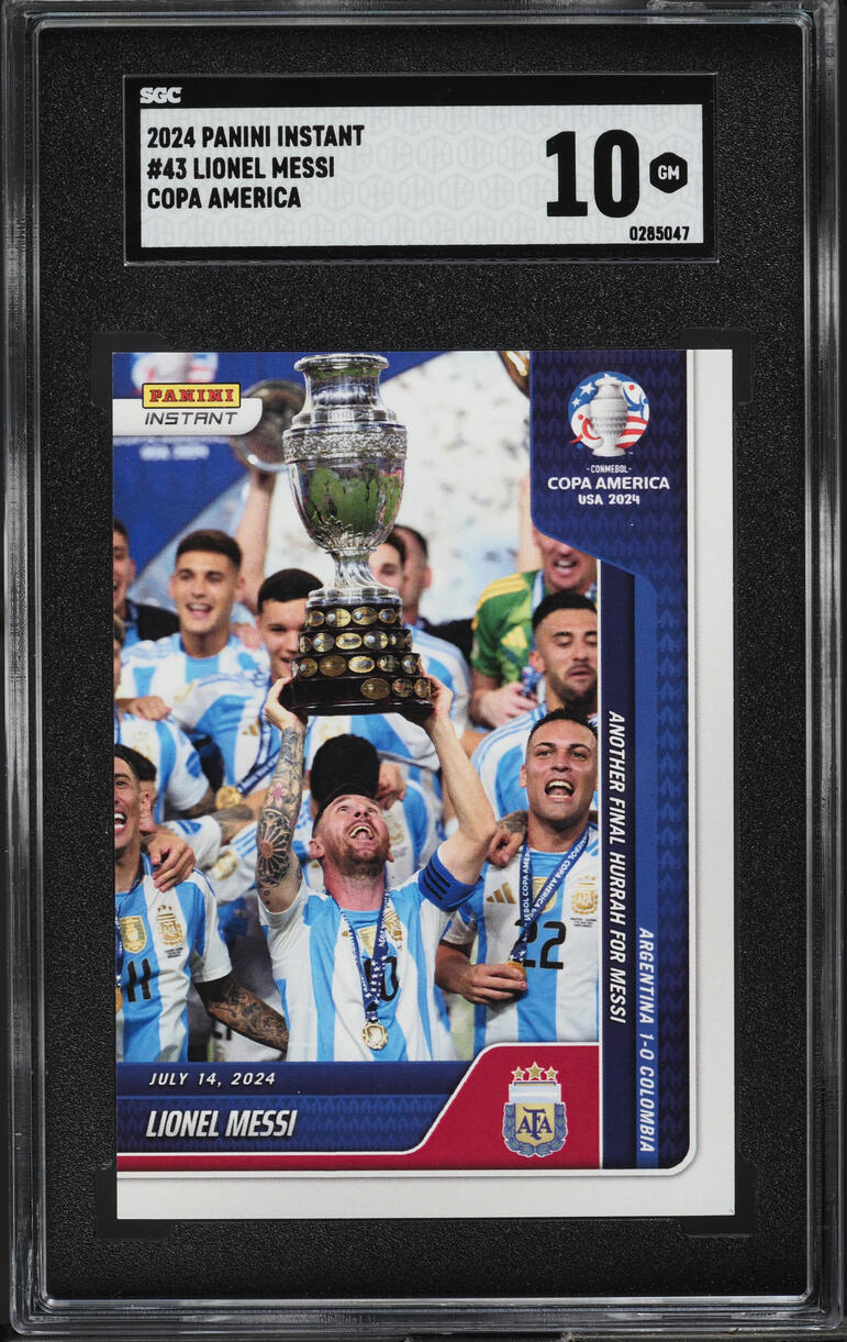 2024 Panini Instant Copa America Lionel Messi #43 SGC 10 GEM MINT