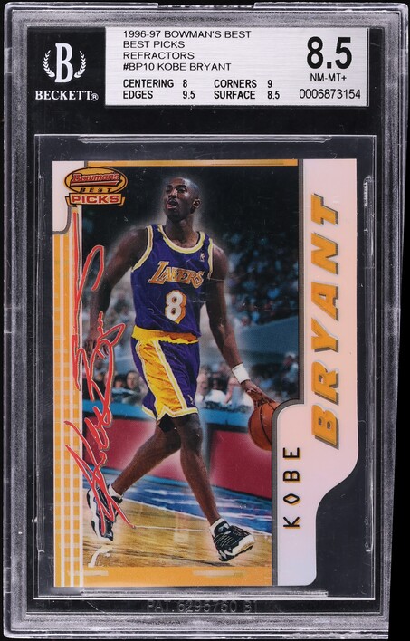 1996 Topps Basketball Kobe Bryant ROOKIE #138 PSA 9 MINT on
