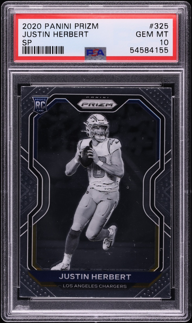 2020 Panini Prizm Variation Justin Herbert ROOKIE #325 PSA 10 GEM MINT