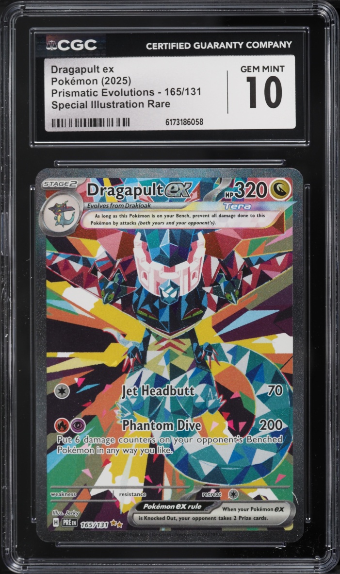 2025 Pokemon Scarlet & Violet Prismatic Evolutions SIR Dragapult ex #165 CGC 10 GEM MINT