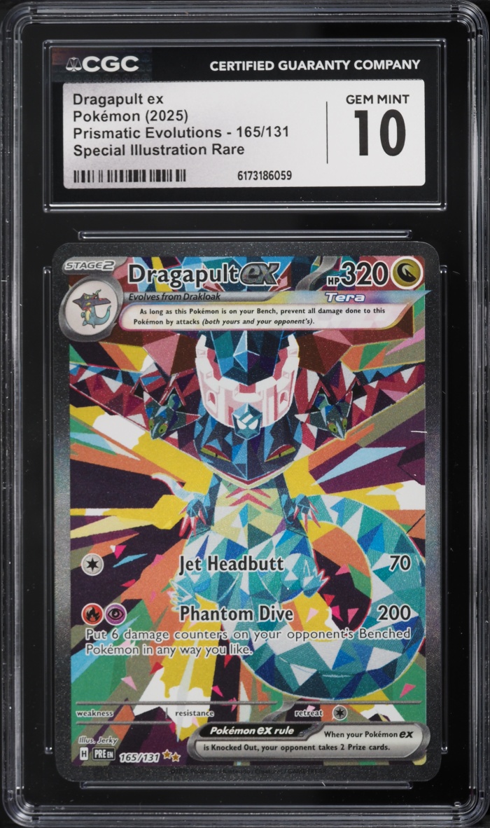 2025 Pokemon Scarlet & Violet Prismatic Evolutions SIR Dragapult ex #165 CGC 10 GEM MINT