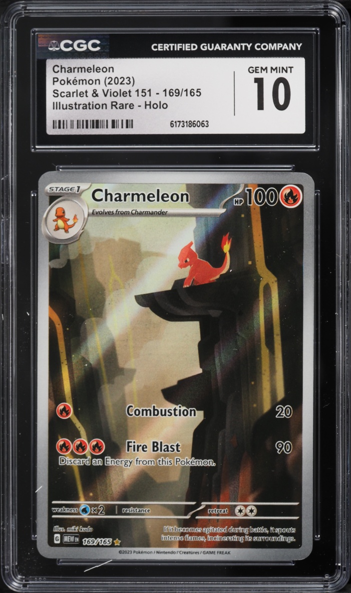 2023 Pokemon Scarlet & Violet 151 IR Charmeleon #169 CGC 10 GEM MINT