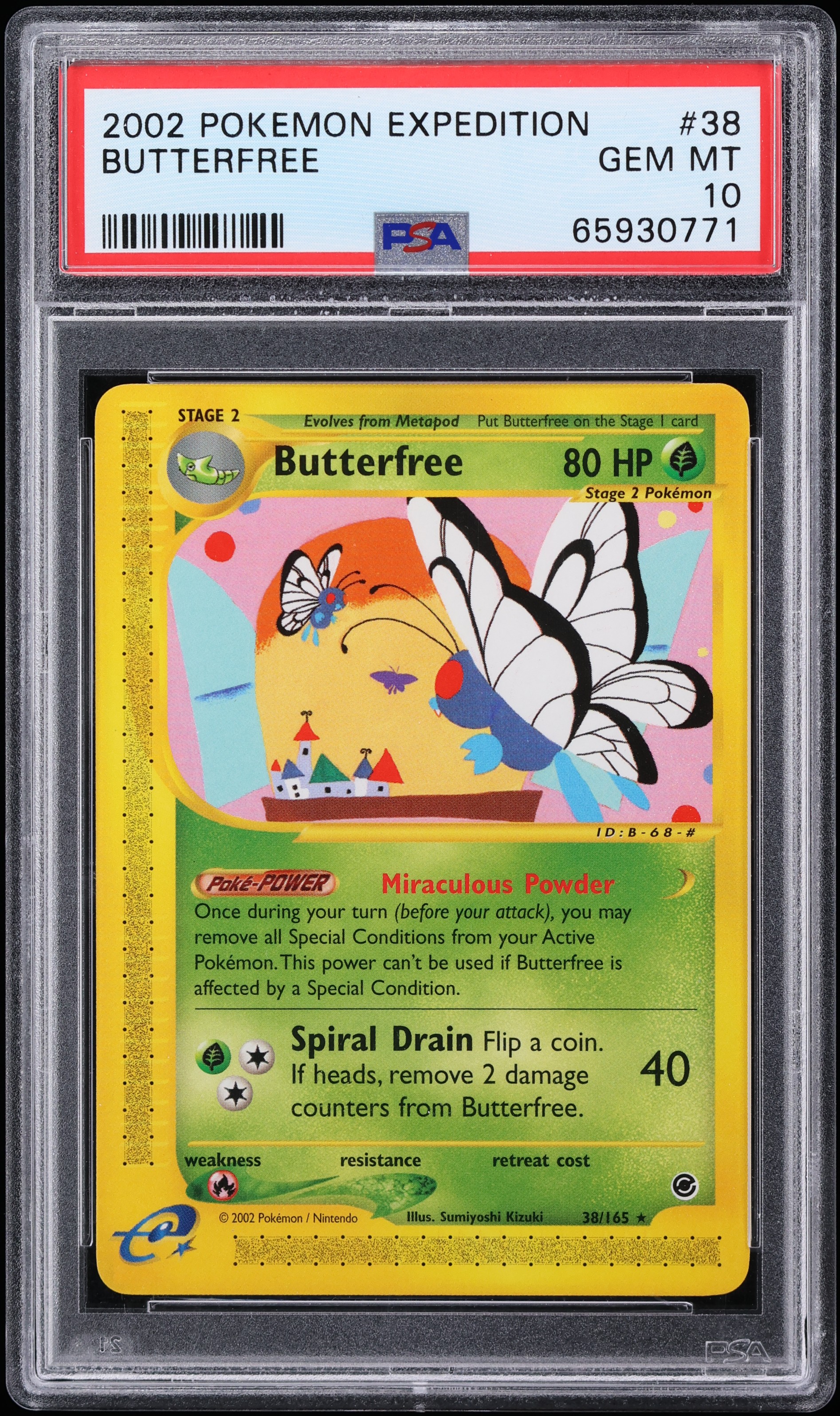 2002 Pokemon Expedition Butterfree #38 PSA 10 GEM MINT