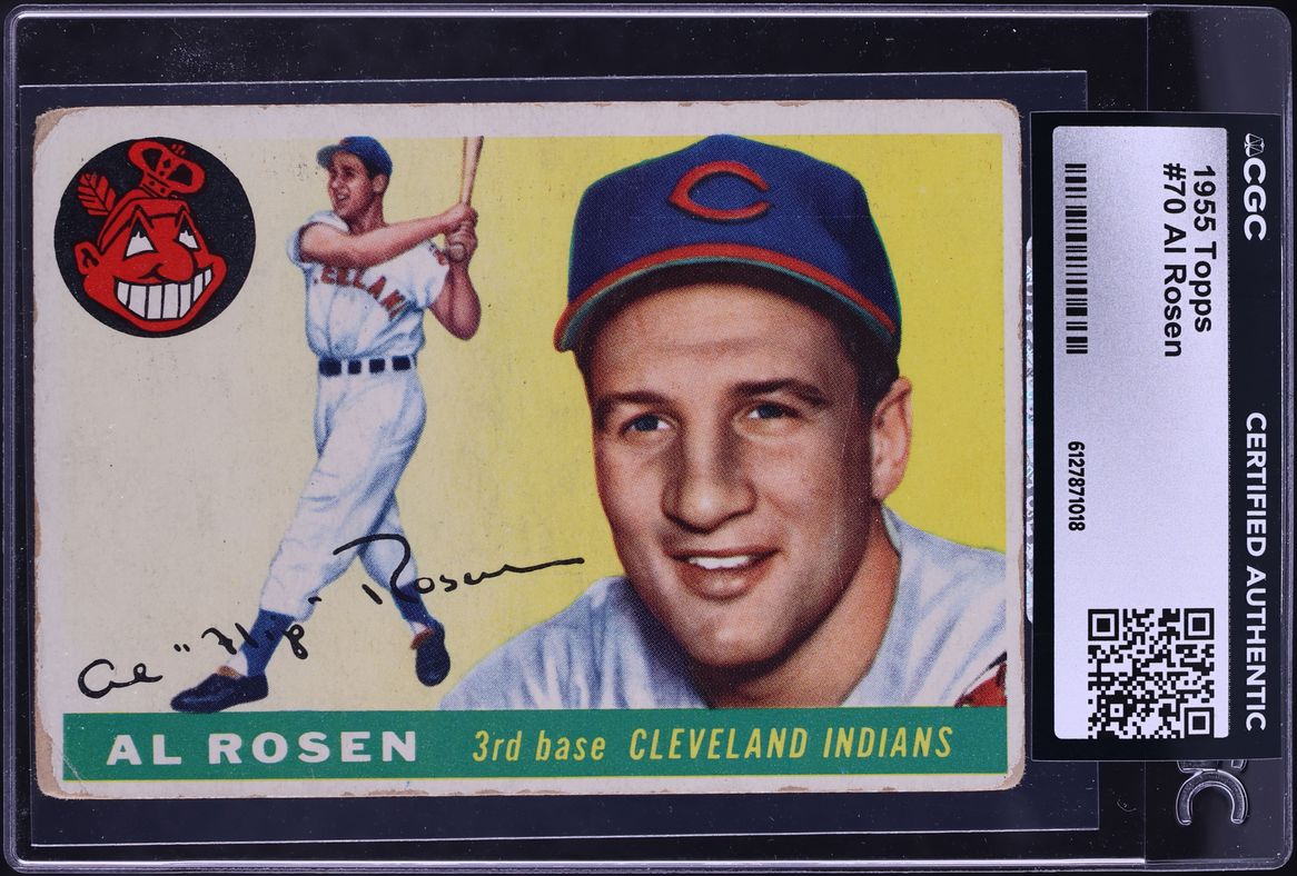 1955 Topps Al Rosen #70 CGC AUTH