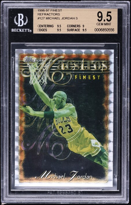1996 Topps Chrome Refractor Michael Jordan #139 PSA 8 NM-MT on
