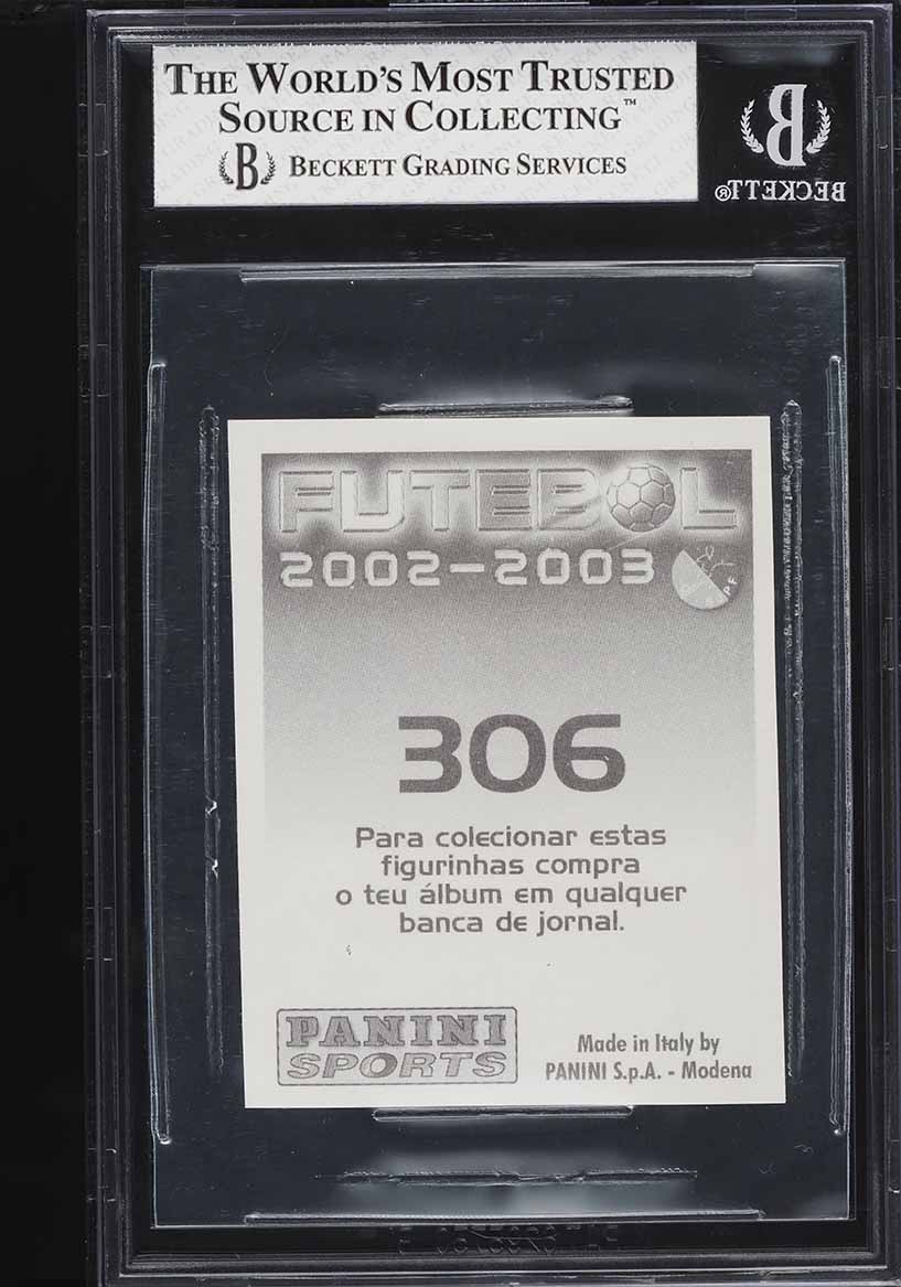 2002 Panini Futebol Stickers Cristiano Ronaldo ROOKIE #306 BGS 7 NRMT