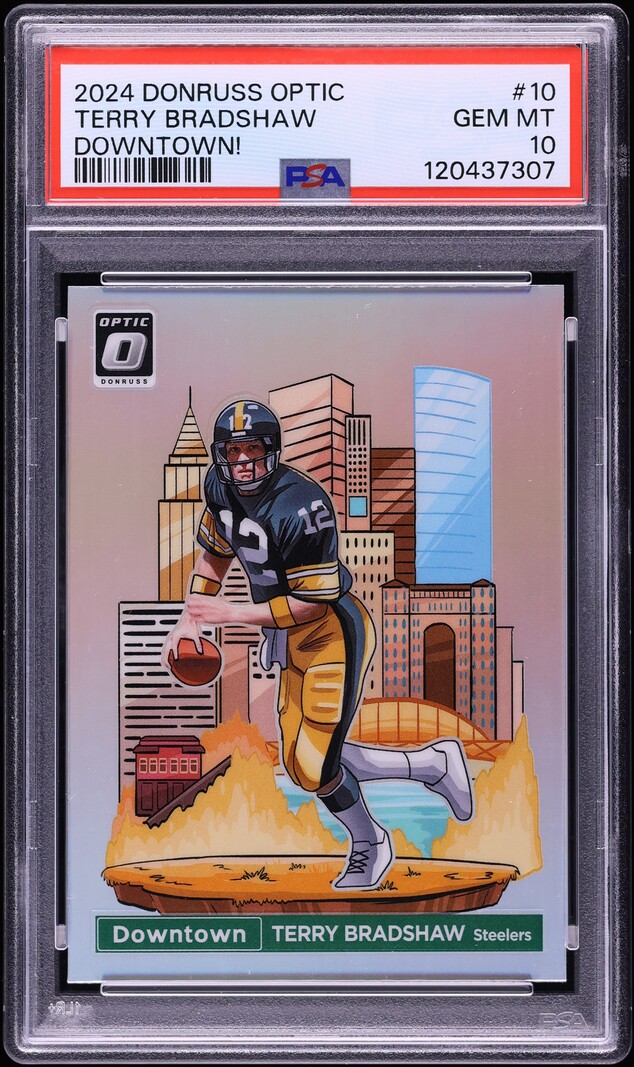 2024 Donruss Optic Downtown Terry Bradshaw #10 PSA 10 GEM MINT