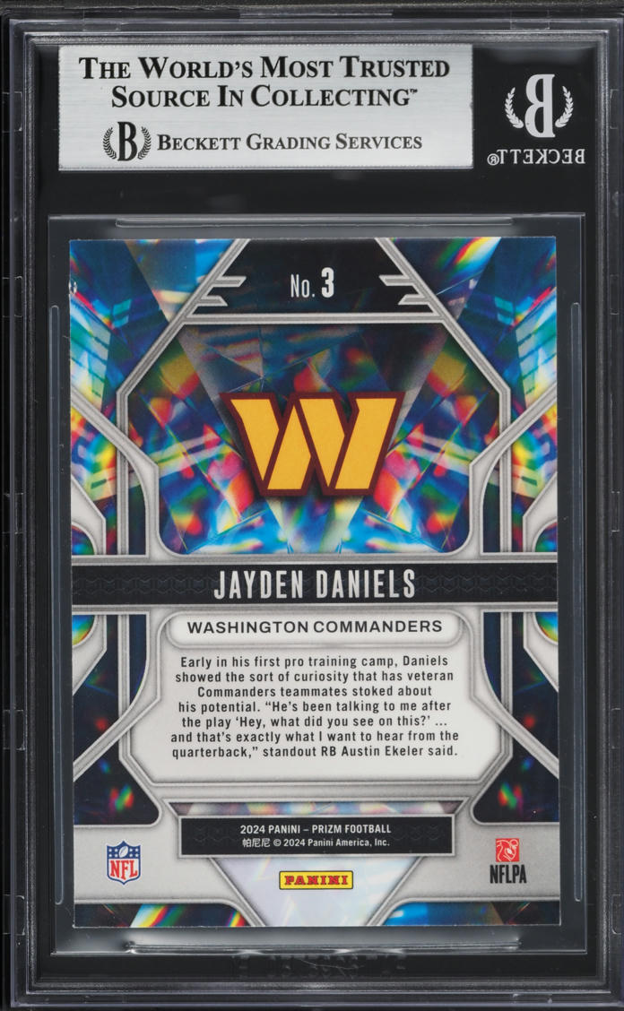 2024 Panini Prizm Prizmatic Jayden Daniels ROOKIE #3 BGS 8.5 NM-MT+