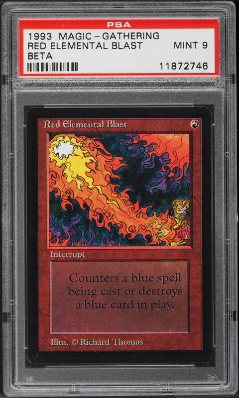 1993 Magic The Gathering MTG Beta Red Elemental Blast C BGS 6.5