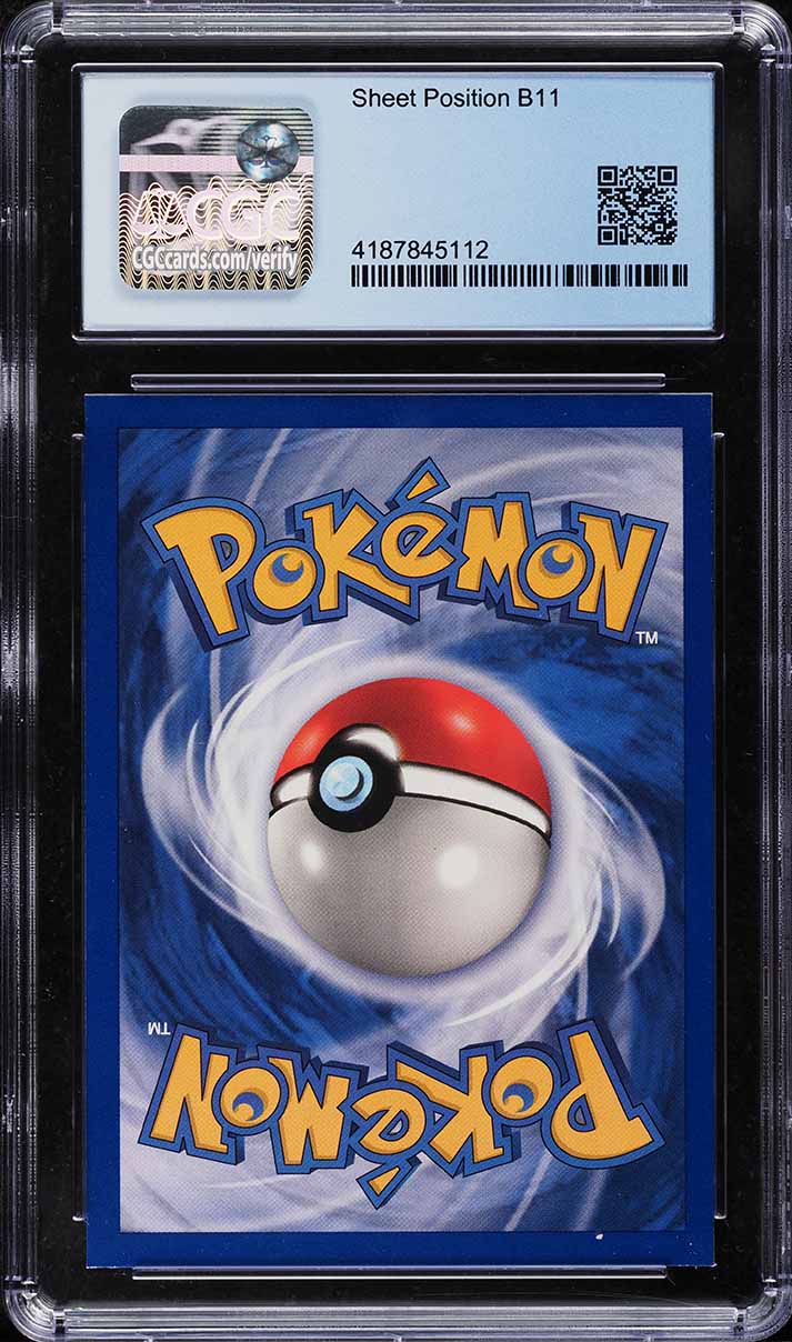 1999 Pokemon Make Ready Test Sheet Fossil Water Blast Kingler Eevee #38 CGC 7