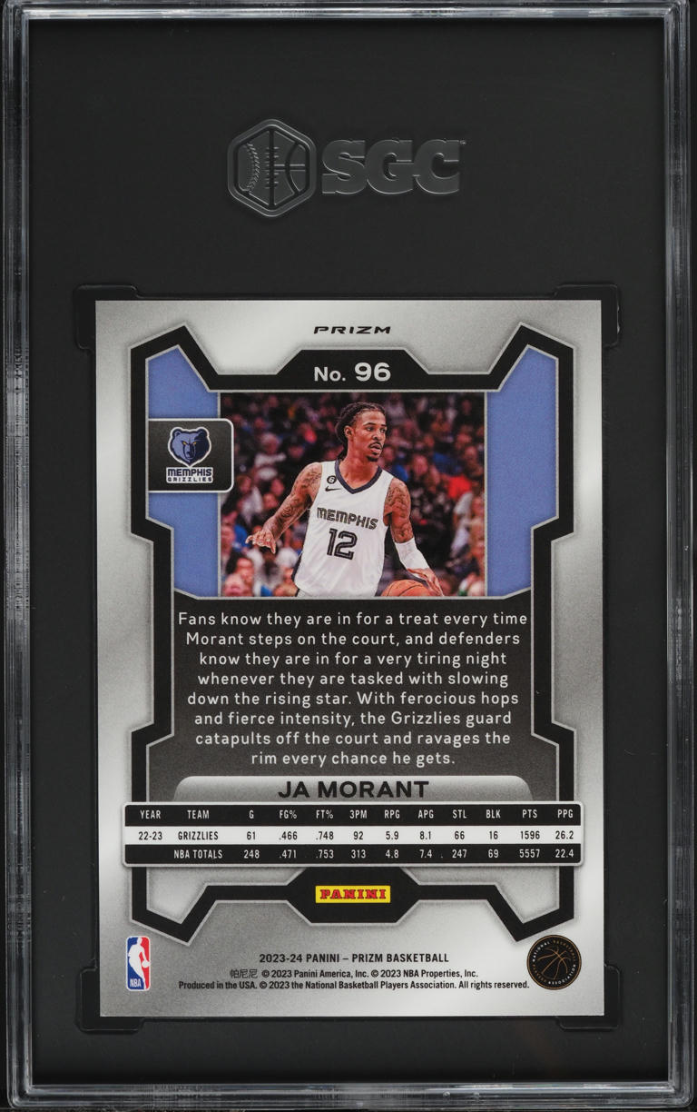 2023 Panini Prizm Snakeskin Ja Morant #96 SGC 9.5 MINT+