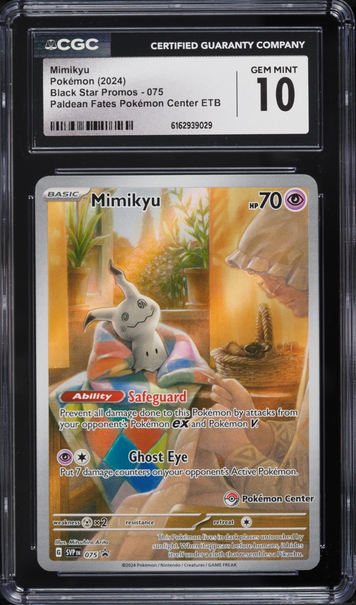 2024 Pokemon SV Promo Paldean Fates Center ETB Alt Art Mimikyu #75 CGC 10 GEM MINT
