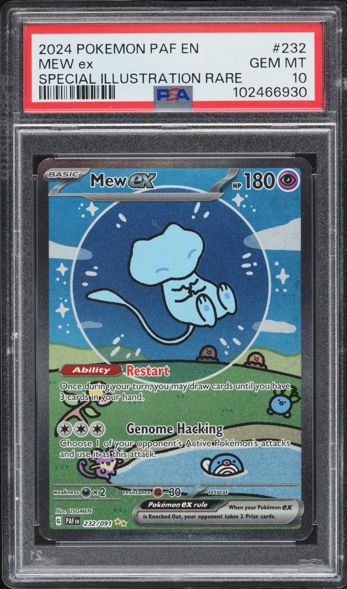 2024 Pokemon Scarlet & Violet Paldean Fates SIR Shiny Mew ex #232 PSA 10 GEM MINT