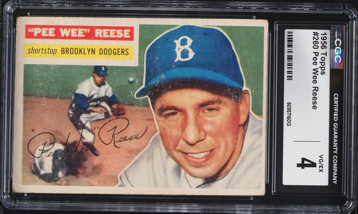 1956 Topps Pee Wee Reese #260 CGC 4 VGEX