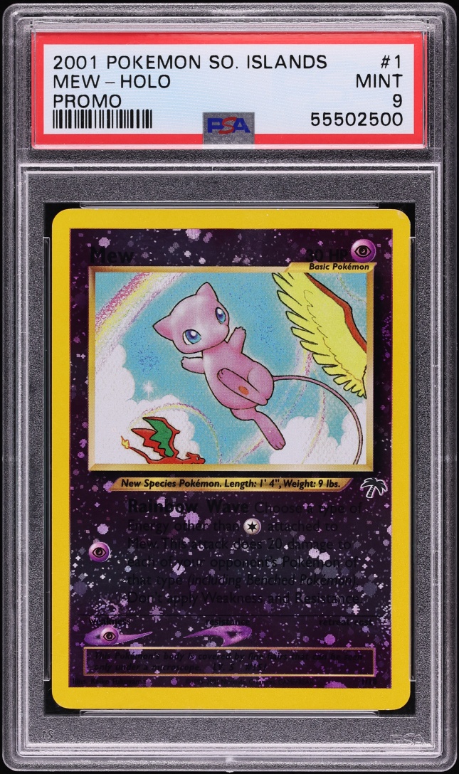 2001 Pokemon Southern Islands Promo Holo Mew #1 PSA 9 MINT