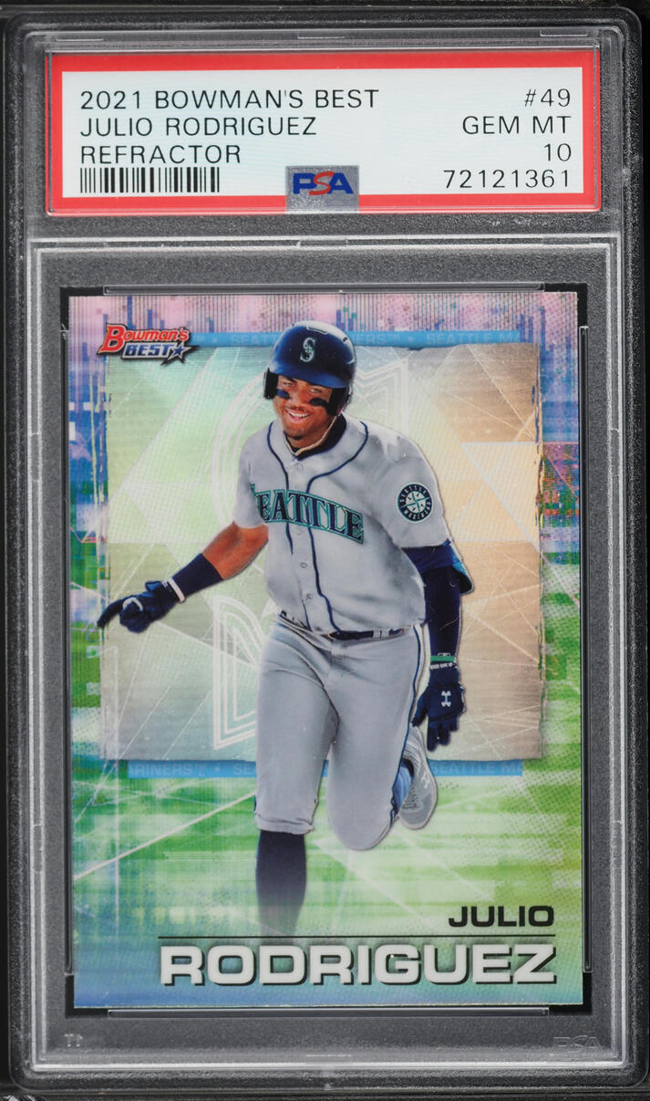 2021 Bowman's Best Refractor Julio Rodriguez PROSPECT #49 PSA 10 GEM MINT