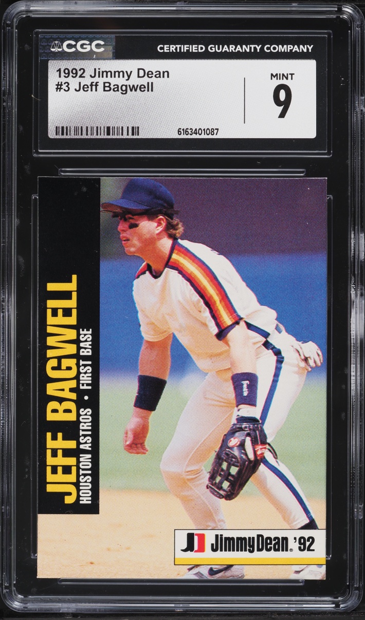 1992 Jimmy Dean Jeff Bagwell #3 CGC 9 MINT