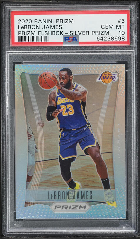 2020 Panini Prizm Flashback Silver LeBron James #6 PSA 10 GEM MINT