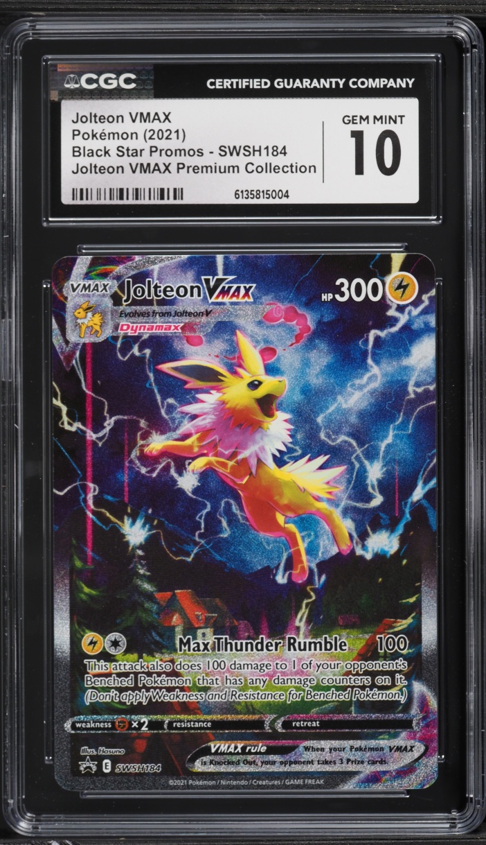 2021 Pokemon Sword & Shield Promo Premium Collection Full Art Jolteon VMAX #SWSH184 CGC 10 GEM